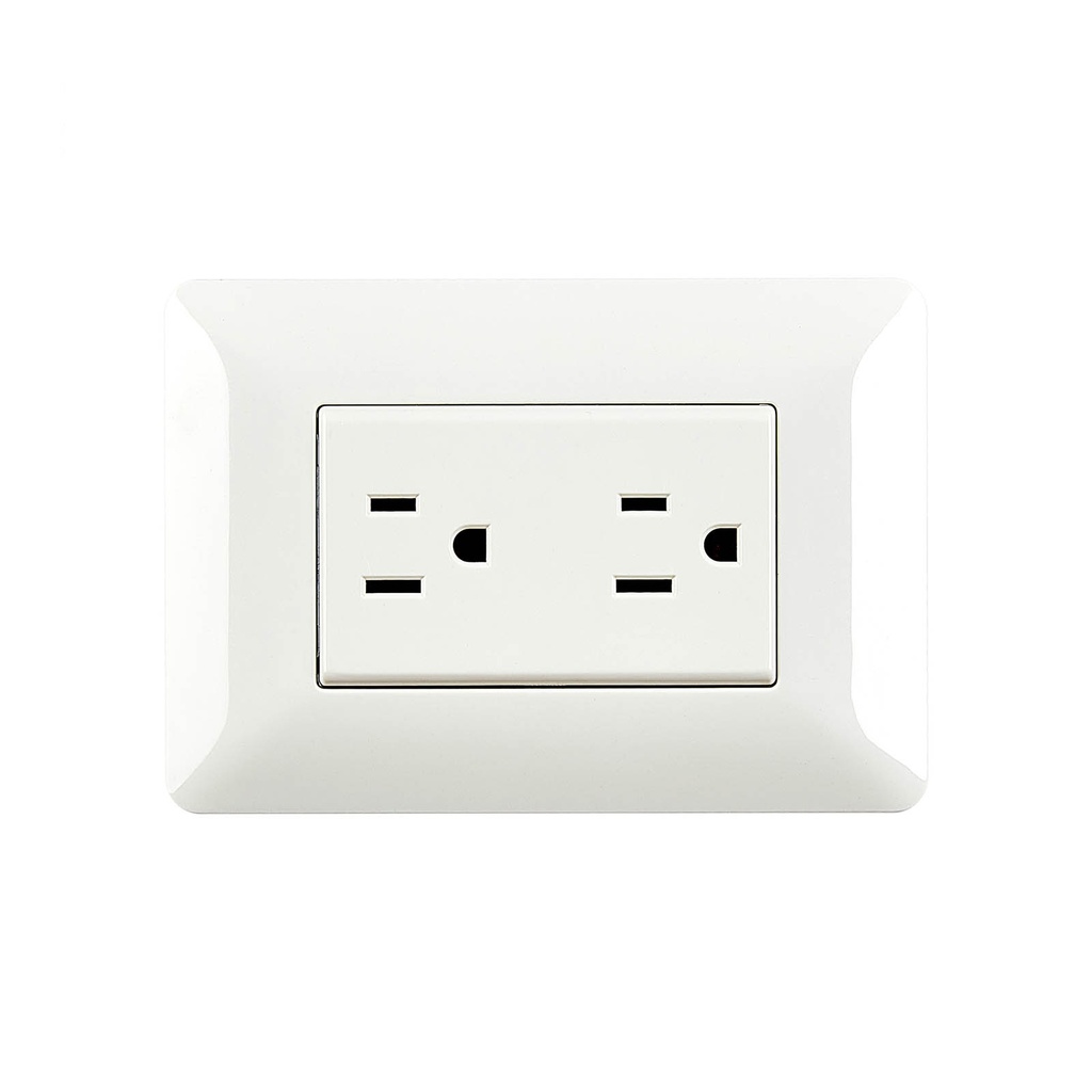 Tomacorriente Doble Modena Elettrica 15A/110-250V