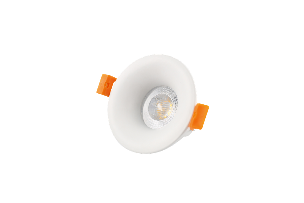 Ojo de Buey MR16/GU10, Rim Fluido, Fijo, Ajustable IP20 3000K Constr Aluminio, Bombillo Incl