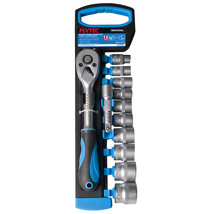 Set de Chicharra CRV 3/8" Con 10 Cubos CRV mm