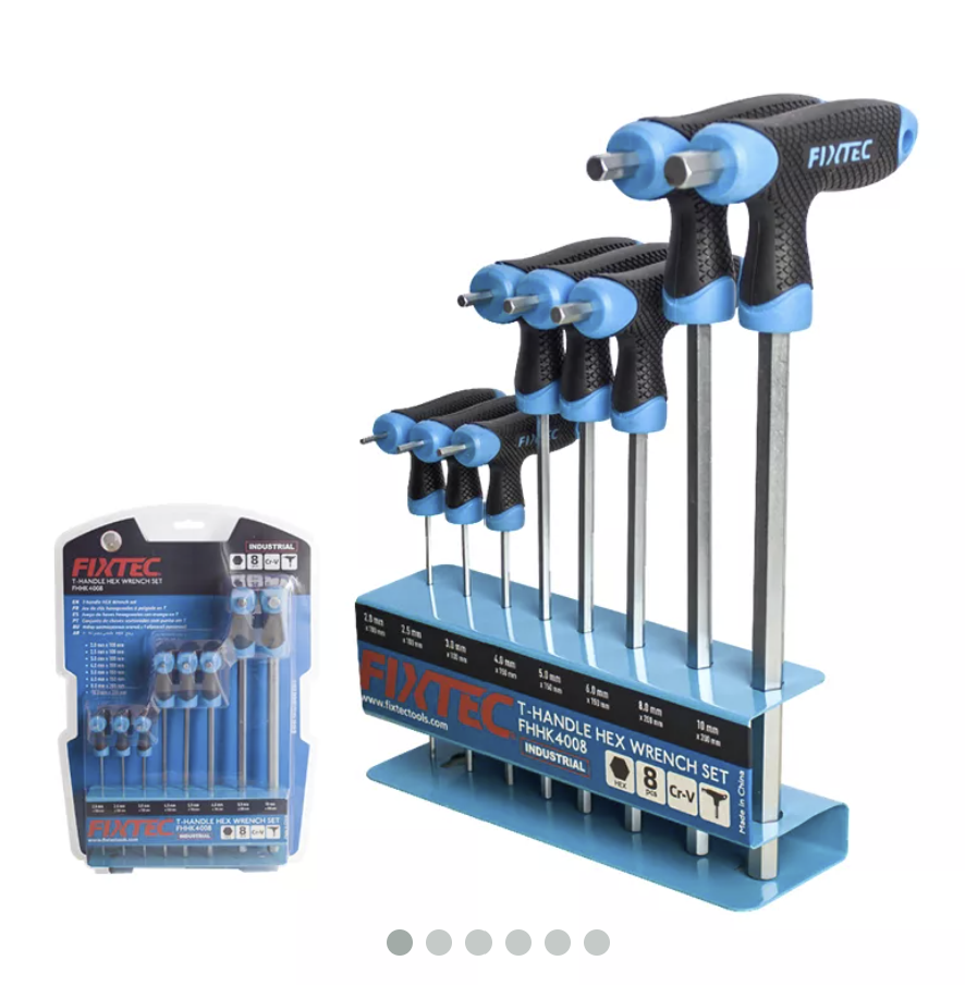 Set de Llaves Allen CRV 8 Piezas Mango en T