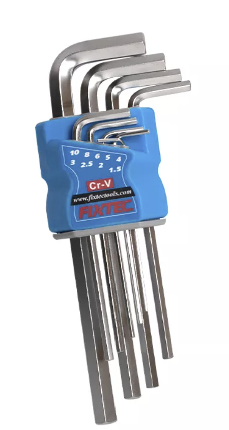 Set de Llaves Allen Punta Redonda CRV 9 Piezas Individuales