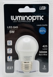 [10051] Bombillo 5W/G45/E27/3000K