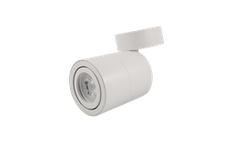 [10411] Ojo de Buey Superficie, Cilindrico, Ajustable, MR16/GU10, Blanco 3000K Constr Aluminio, Bombillo Incl