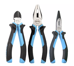 [10545] Set 3 Alicates y Pinzas Cromo Vanadio CRV, Alicate Elect 7", Corte Diagonal 6", Punta Larga 6"