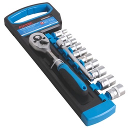 [10560] Set de Chicharra CRV 1/4" Con 10 Cubos CRV mm