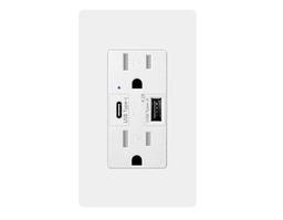 [10648] Tomacorriente + USB C y A Doble New York Electric Décor 15A/125V
